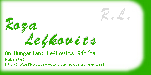 roza lefkovits business card